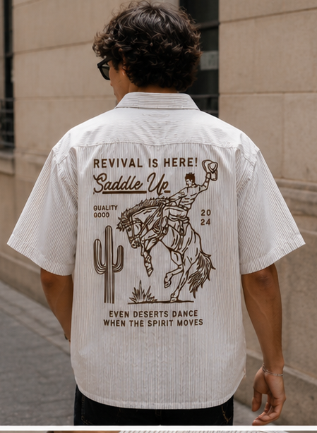 Western Oversized Boxy Shirt – Revival Is Here