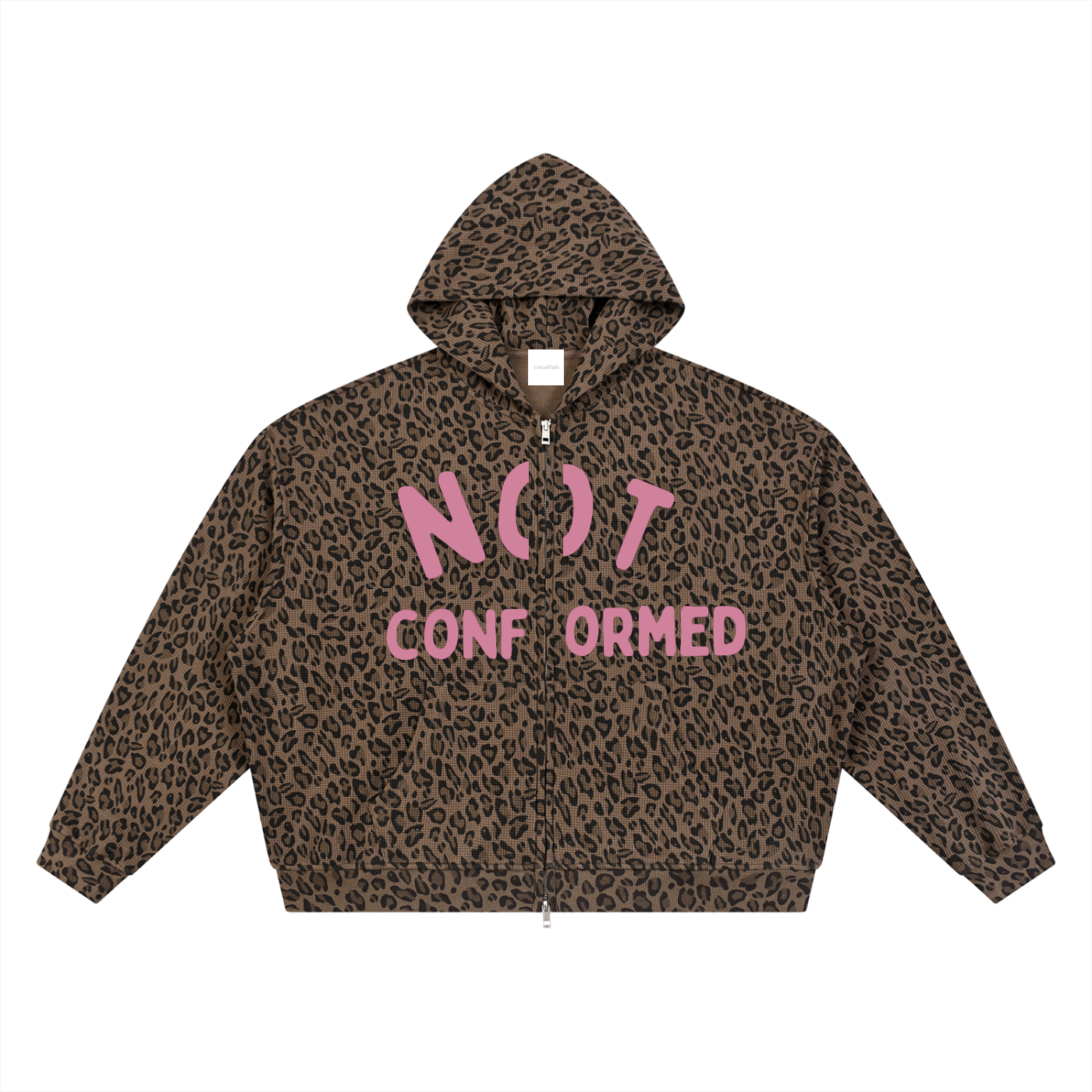 NOT CONFORMED Leopard Zip-Up Hoodie