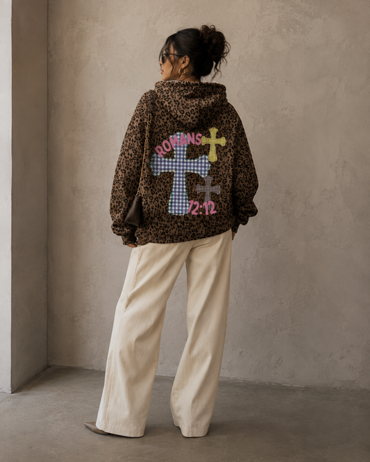 NOT CONFORMED Leopard Zip-Up Hoodie