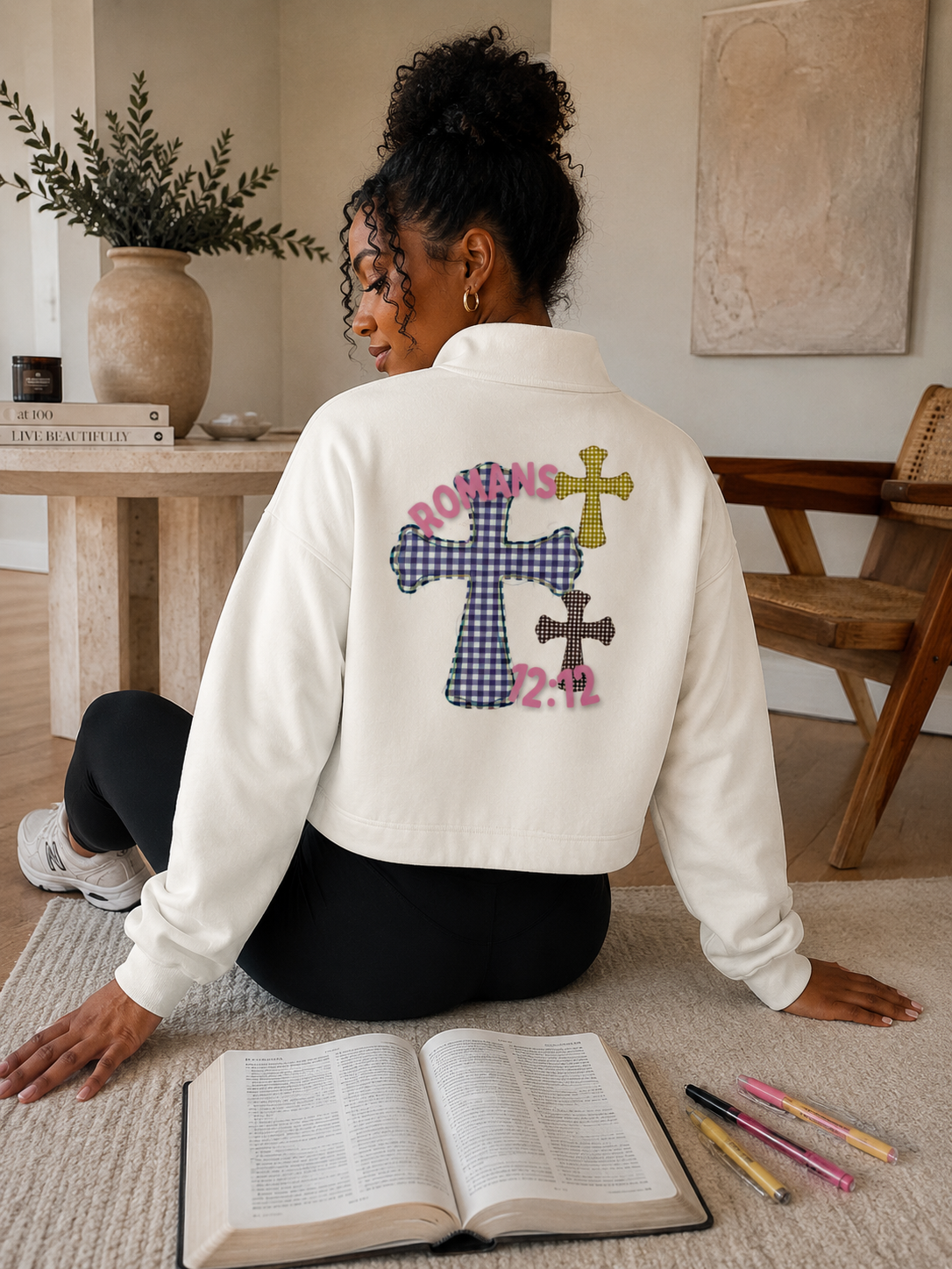 Women’s Mock-Neck Quarter-Zip Sweatshirt