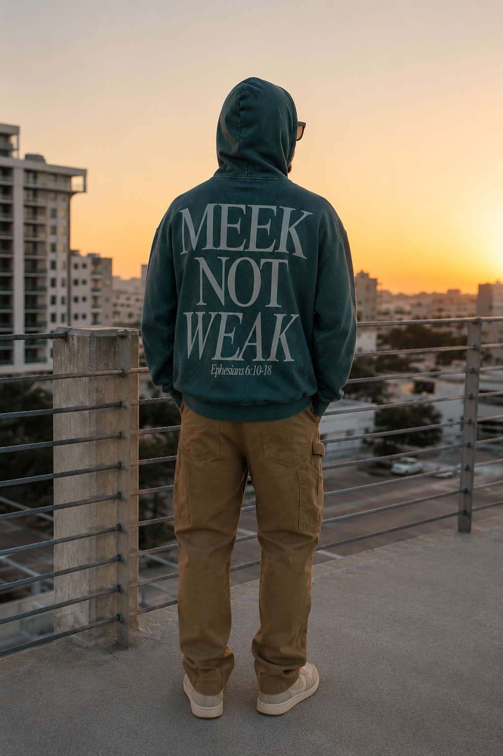 Armor Is On. Meek Not Weak™ Oversized Acid Wash Hoodie