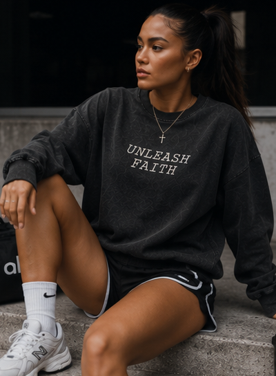 ETERNAL ECHO™ ACID WASH OVERSIZE SWEATSHIRT
