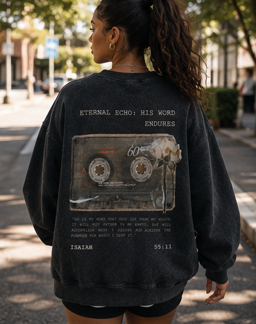 ETERNAL ECHO™ ACID WASH OVERSIZE SWEATSHIRT