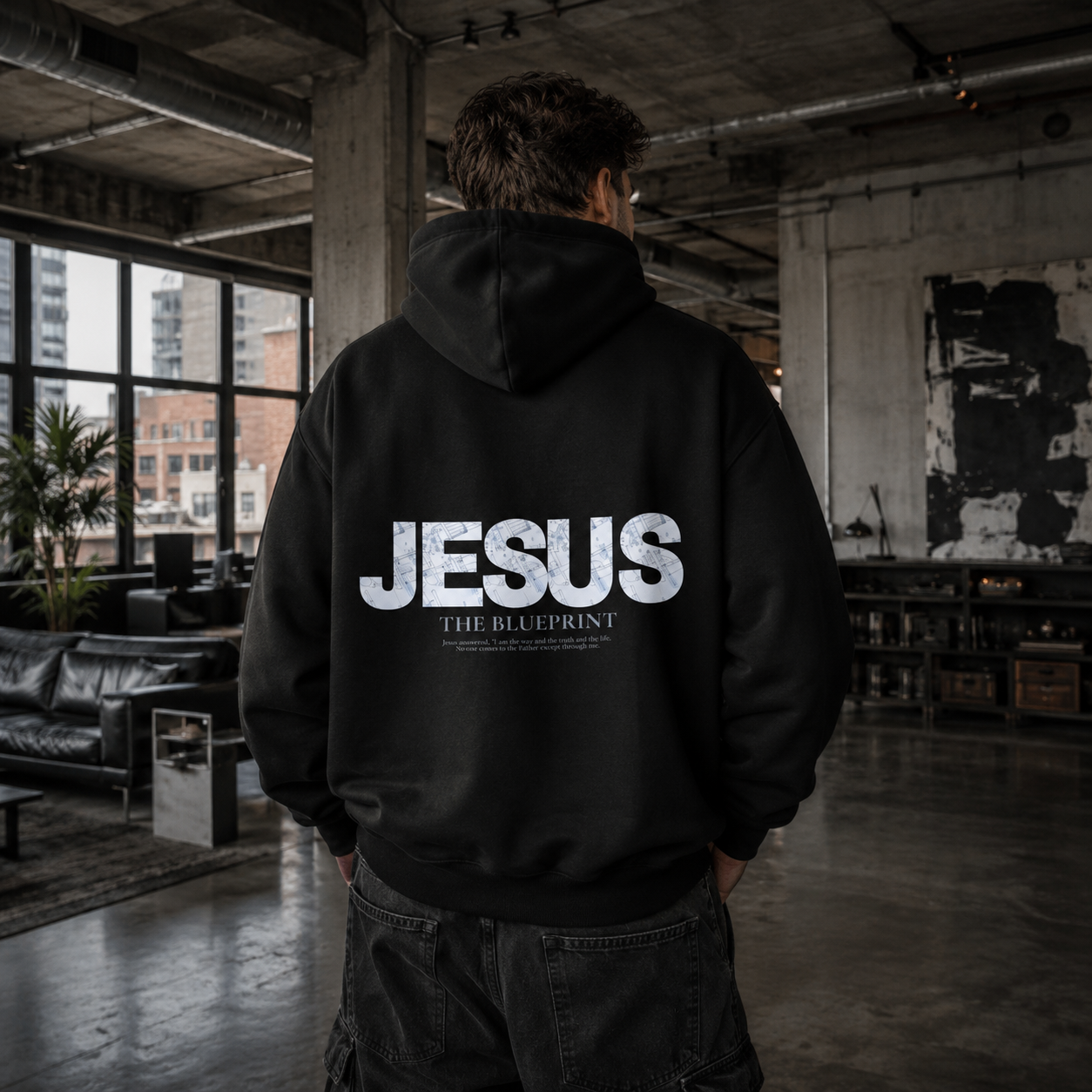 Jesus: The Blueprint™ Oversized fleeced Hoodie