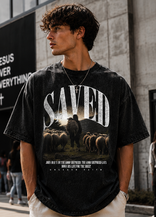 Saved™ Oversized Snow Washed Tee