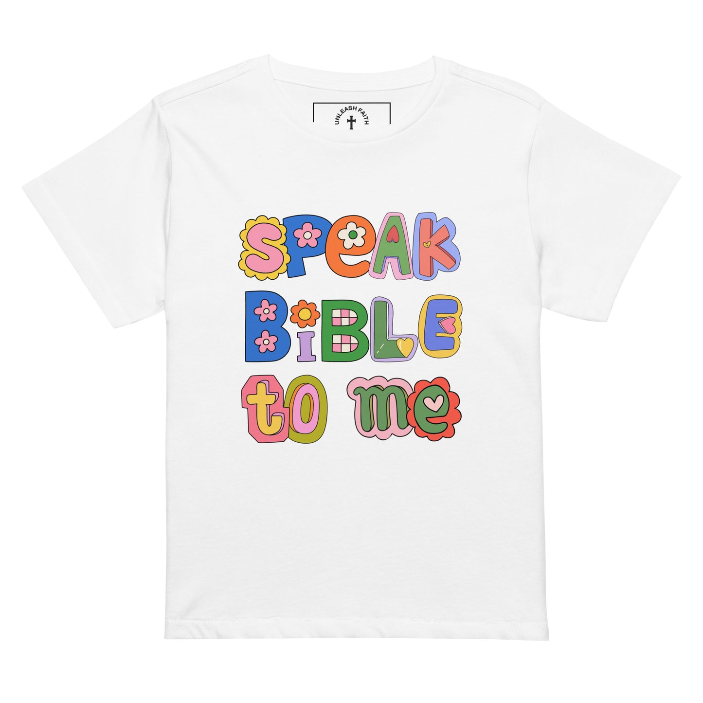 Women’s "Speak Bible to Me" high-waisted t-shirt